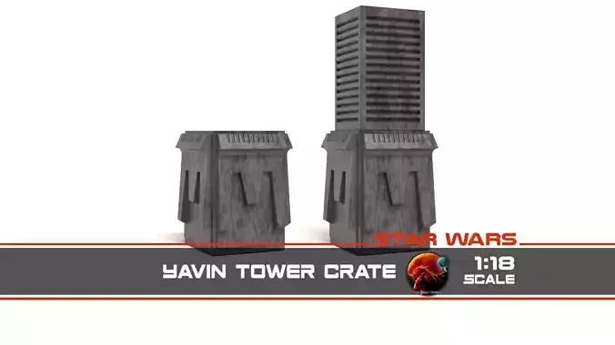 Yavin Tower Crate 1-18 scale Hasbro Kenner Free 3D print model