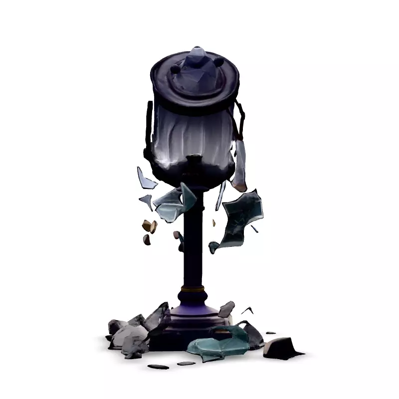 Broken Street Lamp 3D Model Low-poly 3D model_6