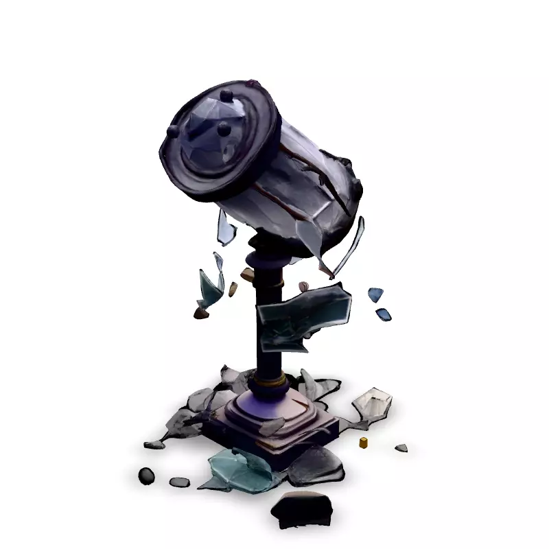 Broken Street Lamp 3D Model Low-poly 3D model_5