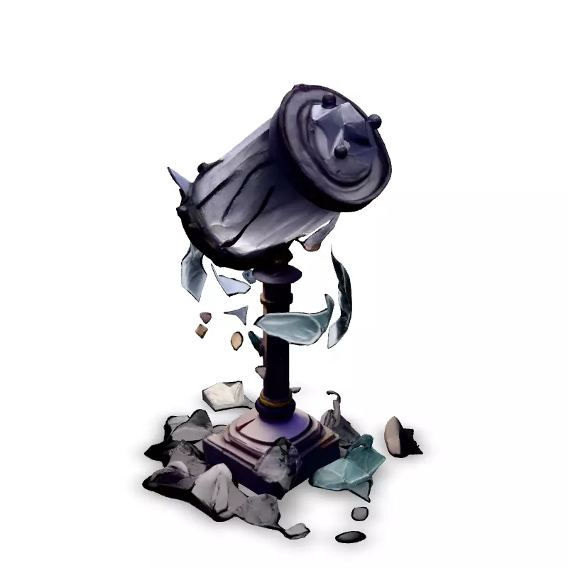 Broken Street Lamp 3D Model Low-poly 3D model_4