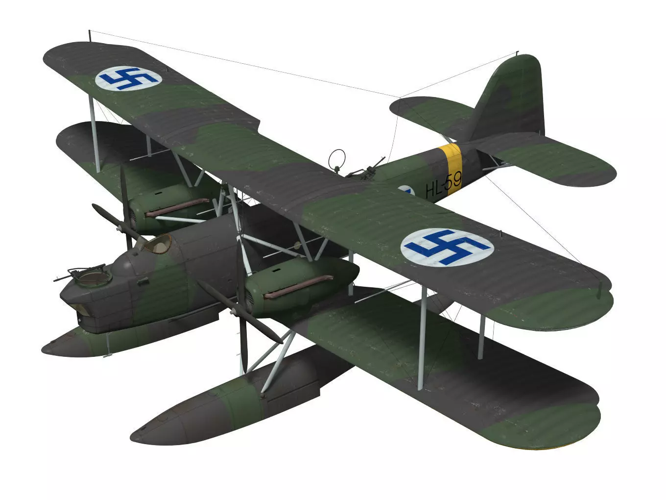 Heinkel He59B 3D model_0