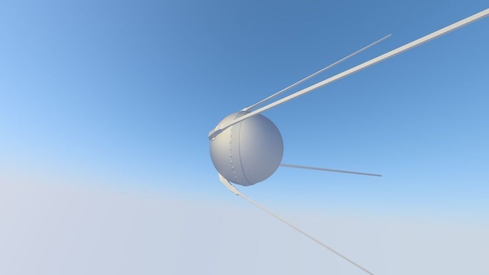 Sputnik 1 Low-poly 3D model_2
