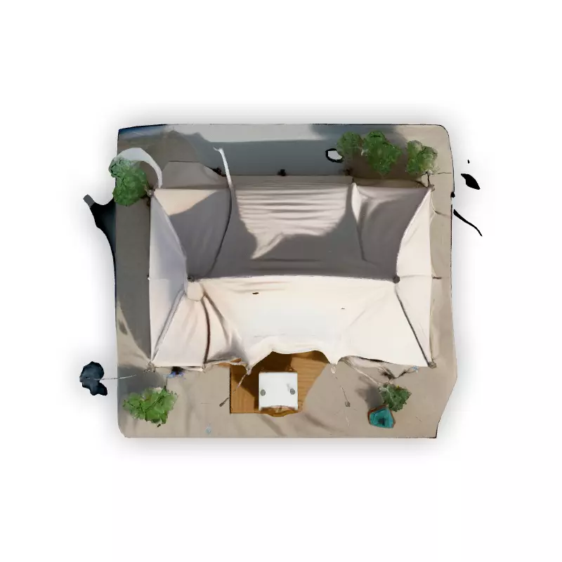 Luxury Glamping Tent 3D Model Low-poly 3D model_7