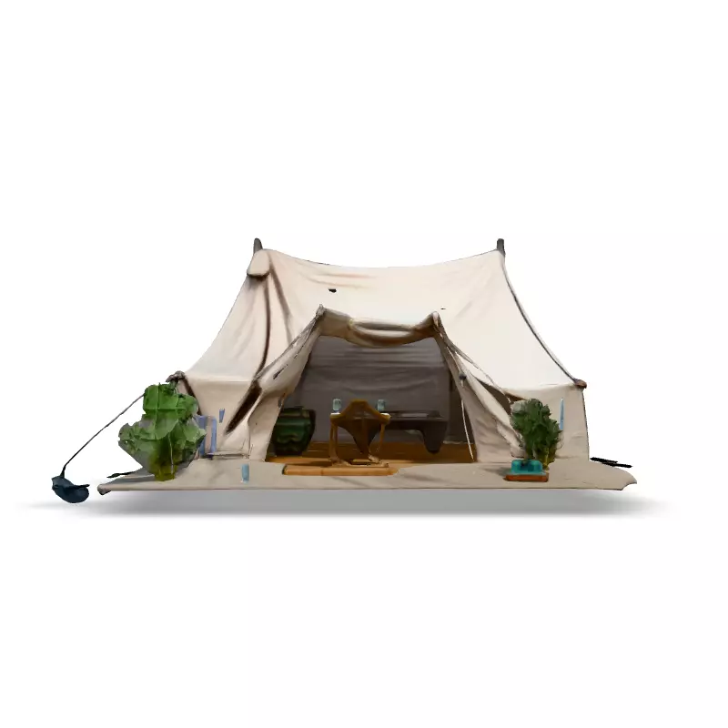 Luxury Glamping Tent 3D Model Low-poly 3D model_3