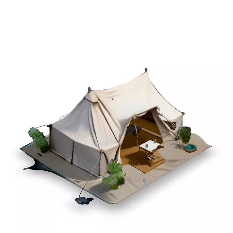 Luxury Glamping Tent 3D Model Low-poly 3D model_2