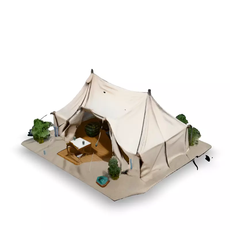 Luxury Glamping Tent 3D Model Low-poly 3D model_1