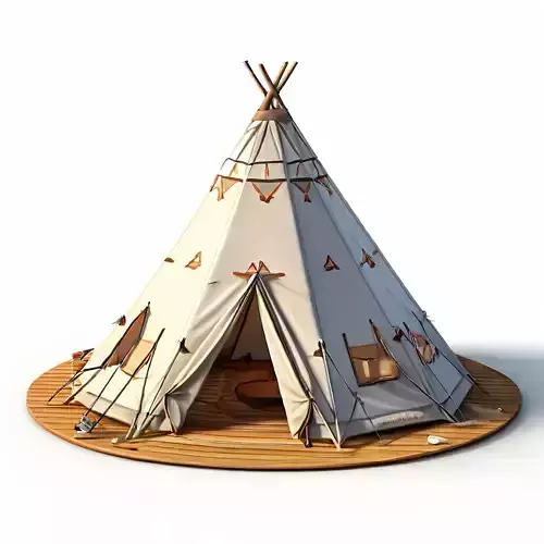 Realistic Native American Teepee Tent