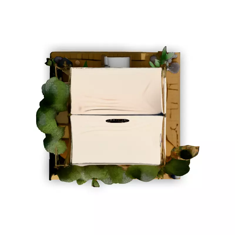 Luxury Safari Tent Diorama Low-poly 3D model_7