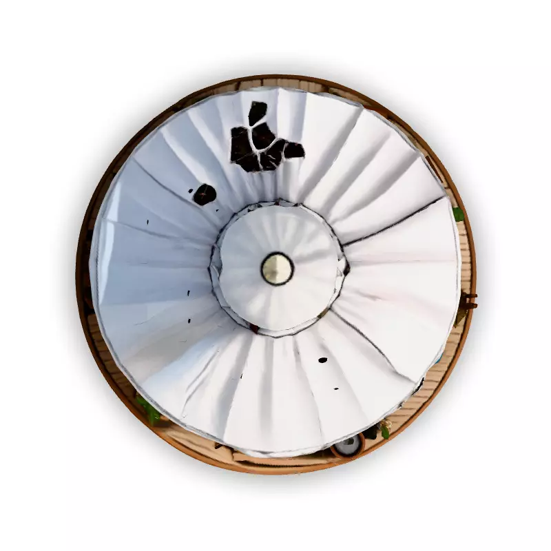 Stylized LowPoly Yurt Tent Low-poly 3D model_7