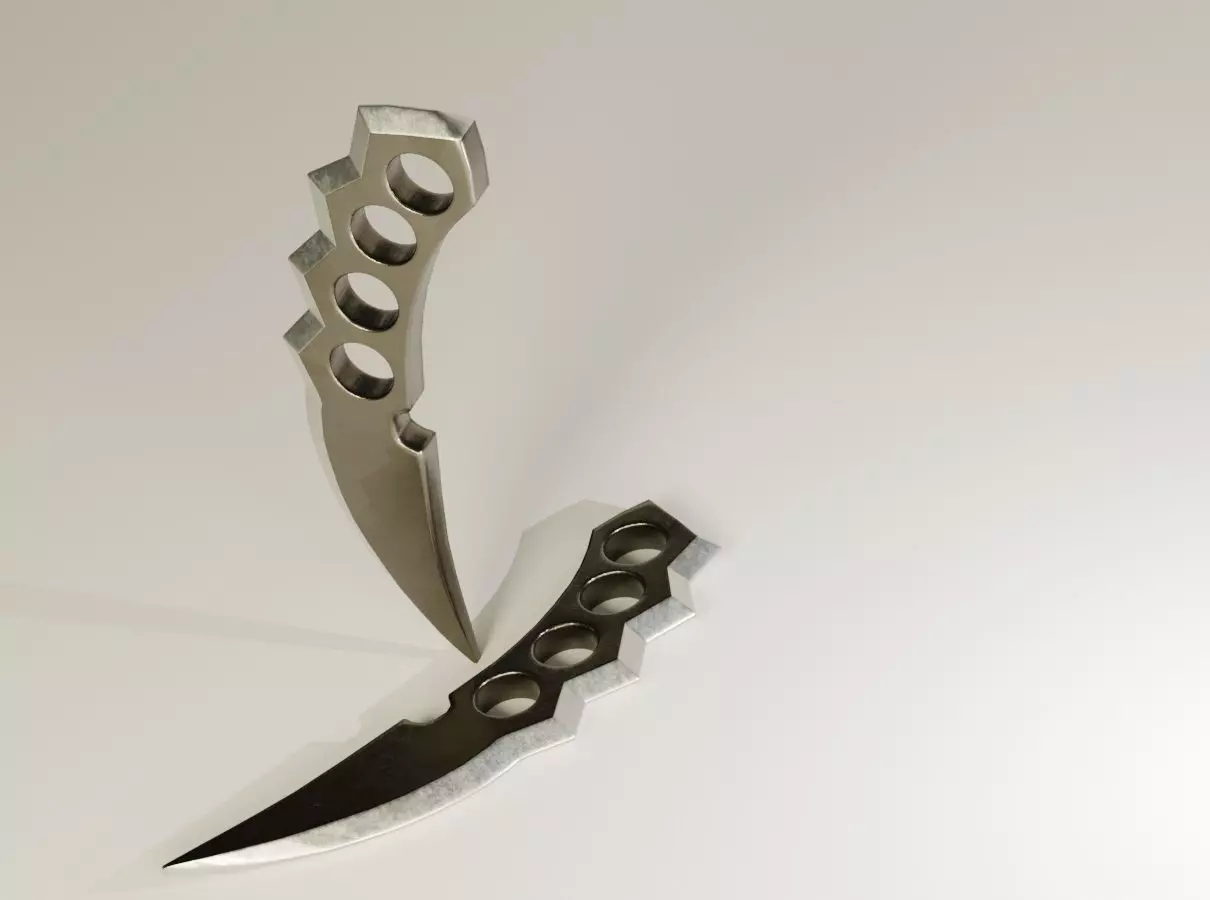 Asuma Sarutobi Chakra Blades - Dual Versions 3D print model_0