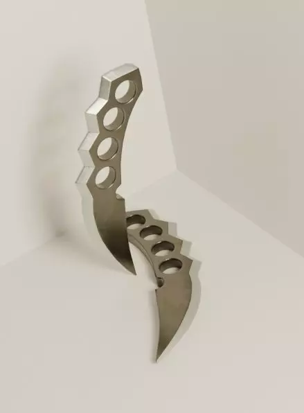 Asuma Sarutobi Chakra Blades - Dual Versions 3D print model_1