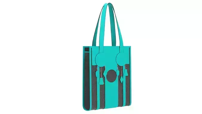Hermes catcher tote bag emerald green Handbag 3D Model