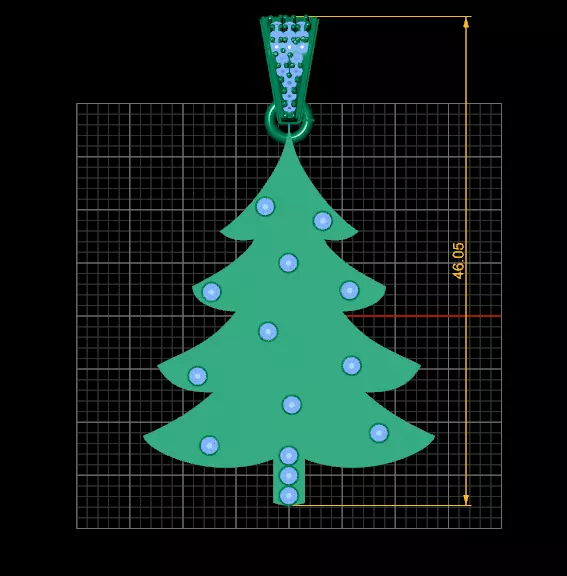 Christmas Pendant 3D printable model 3D print model_6