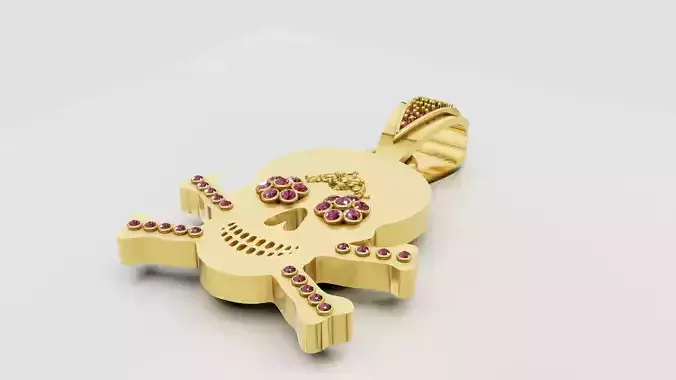 SkullPendant 3D printable model  