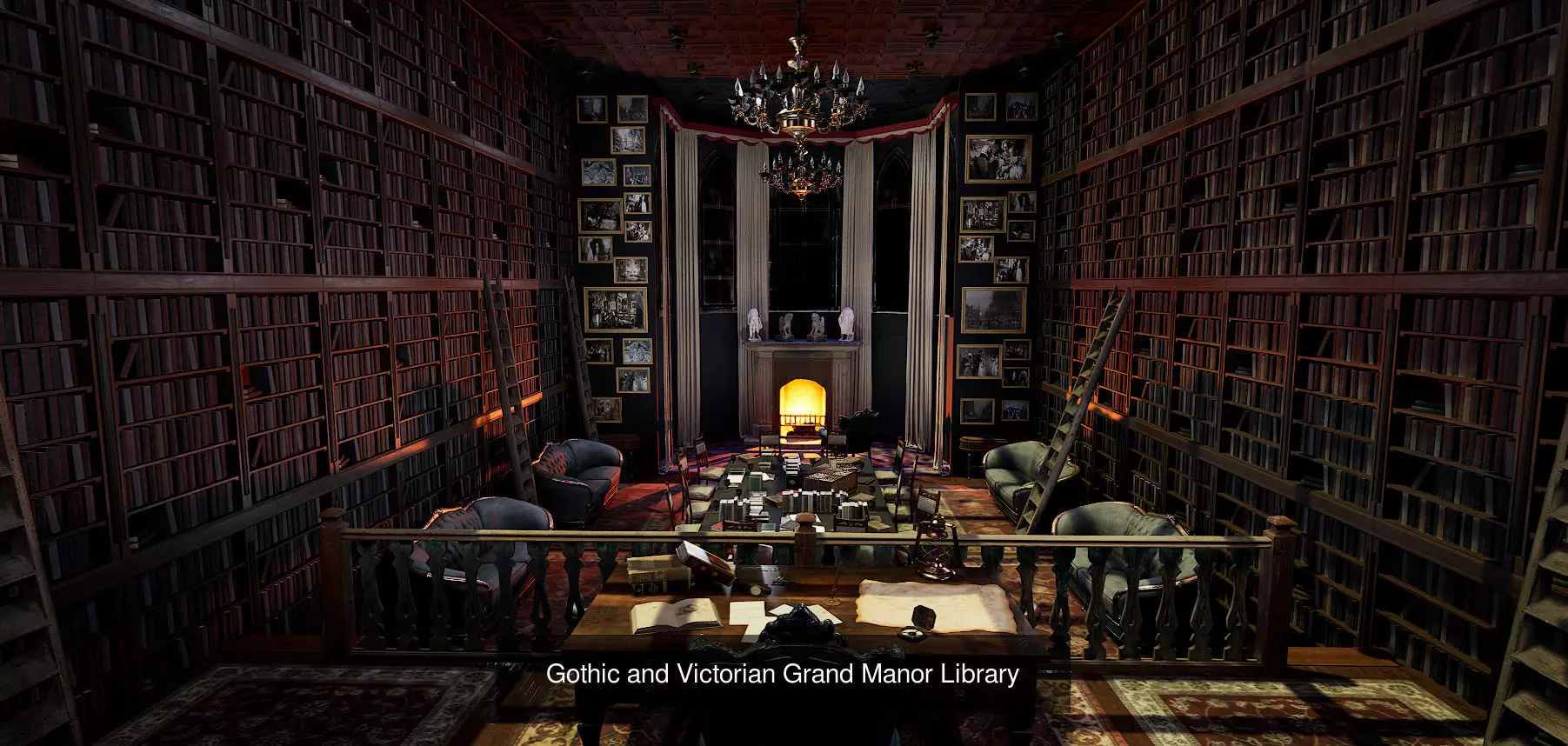 Gothic Fantasy Victorian Library Collection _6
