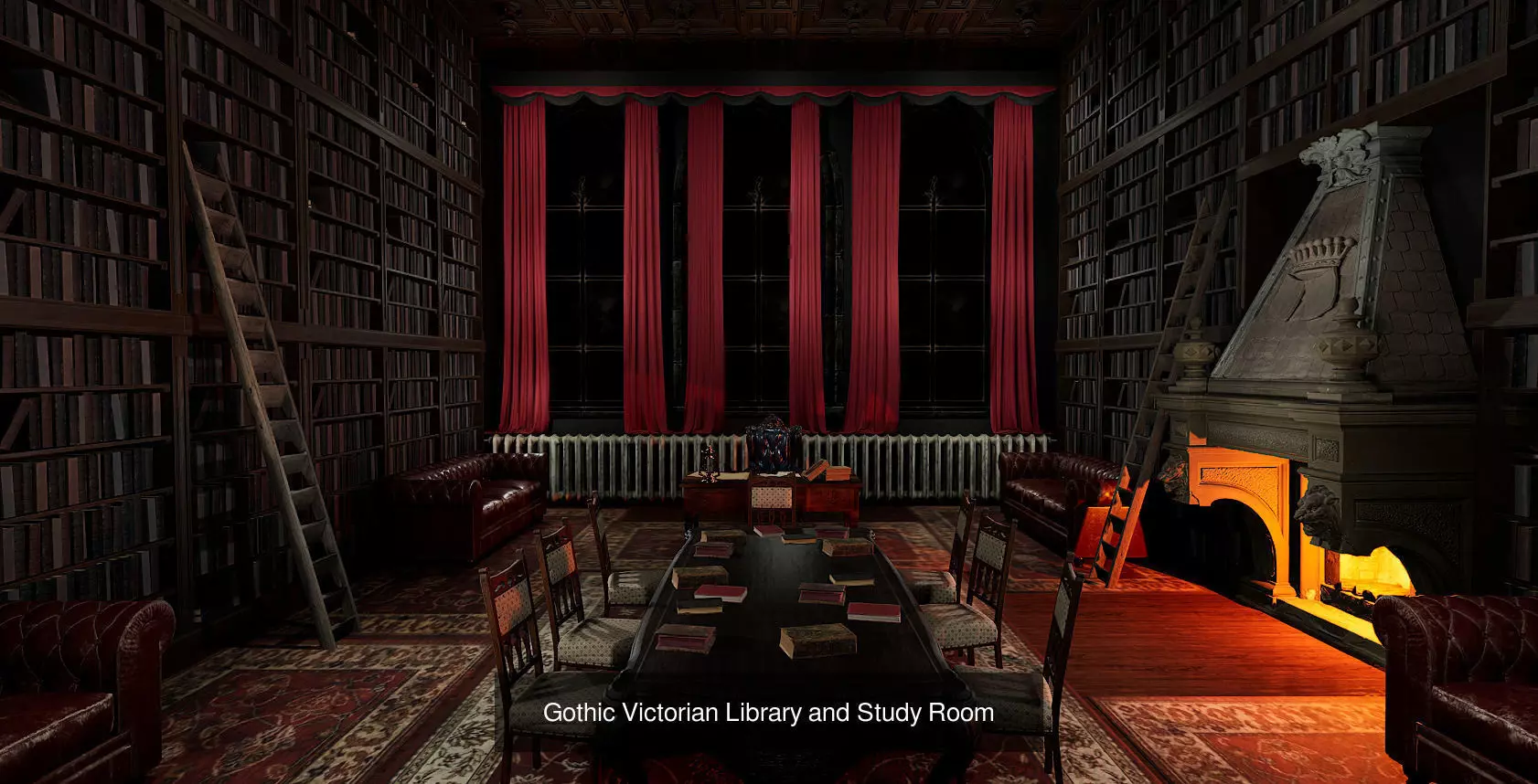 Gothic Fantasy Victorian Library Collection _5