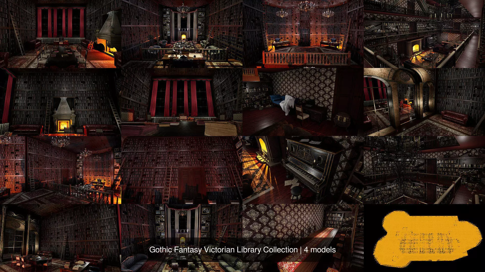 Gothic Fantasy Victorian Library Collection _0
