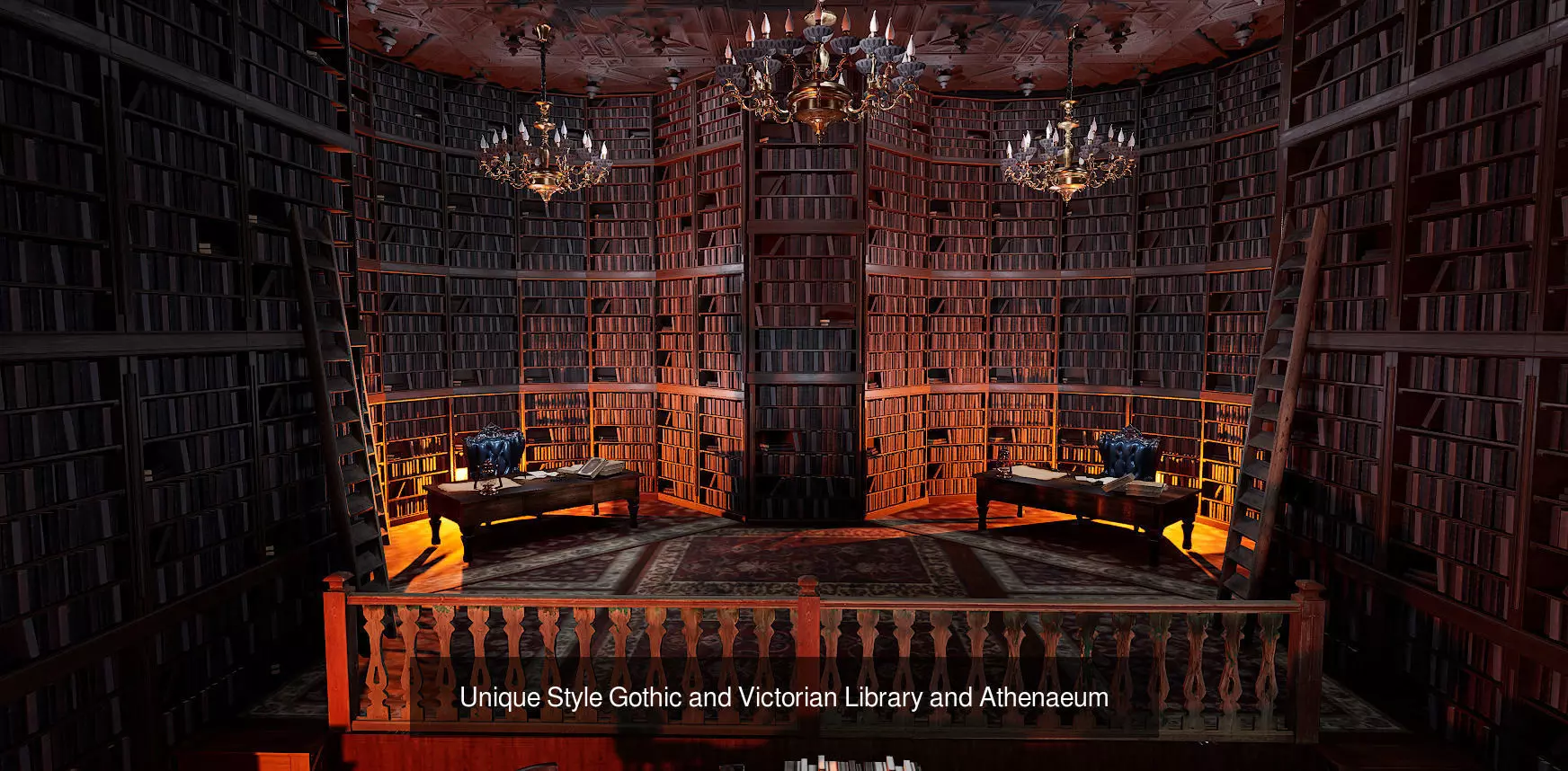 Gothic Fantasy Victorian Library Collection _7