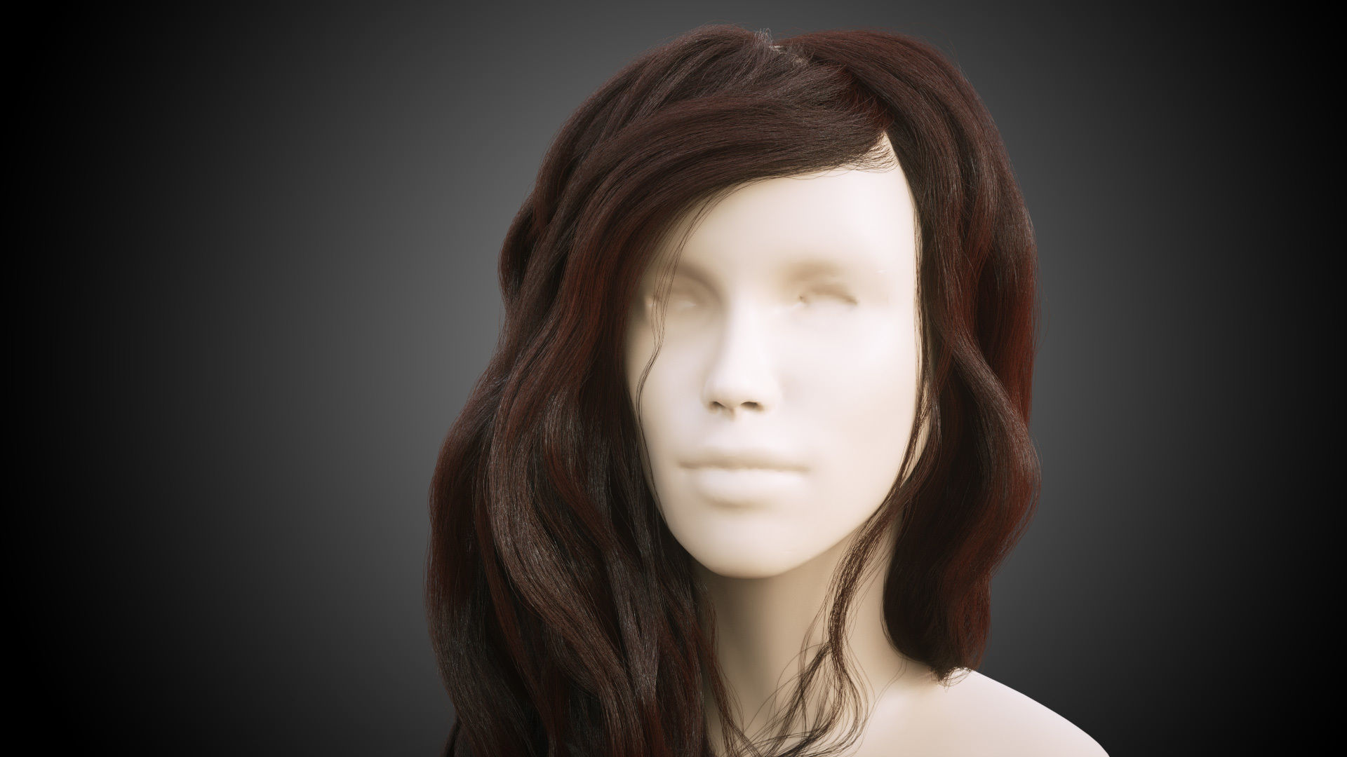 Long hair for production render in Octane Vray and Ornatrix 3D model_1