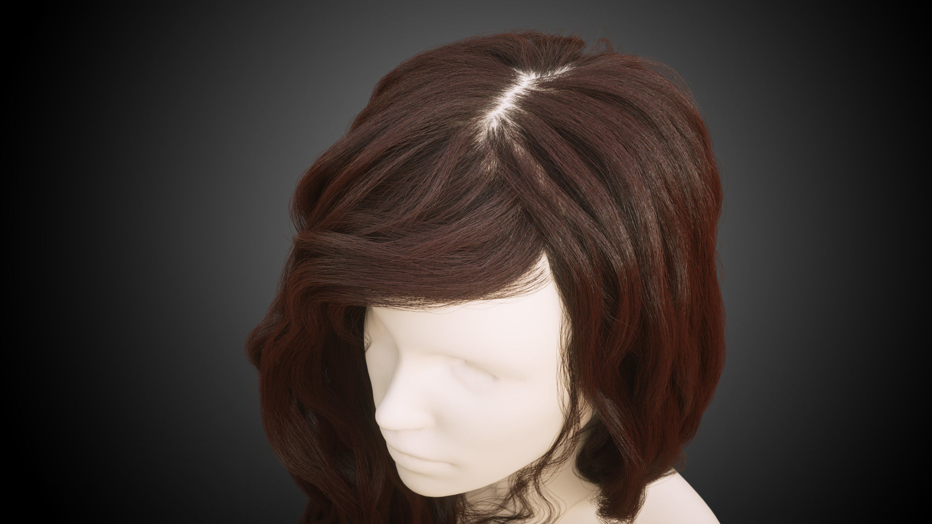 Long hair for production render in Octane Vray and Ornatrix 3D model_10