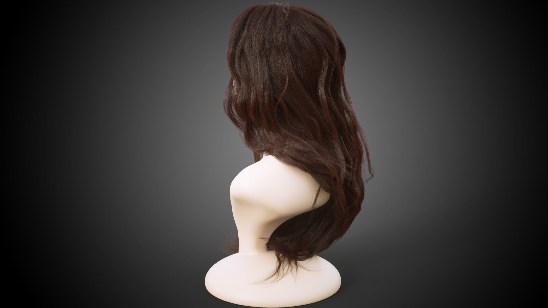 Long hair for production render in Octane Vray and Ornatrix 3D model_8