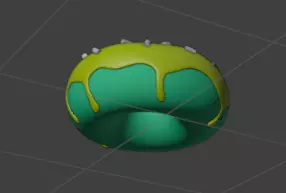 Donut with Sprinkles 3D model_2