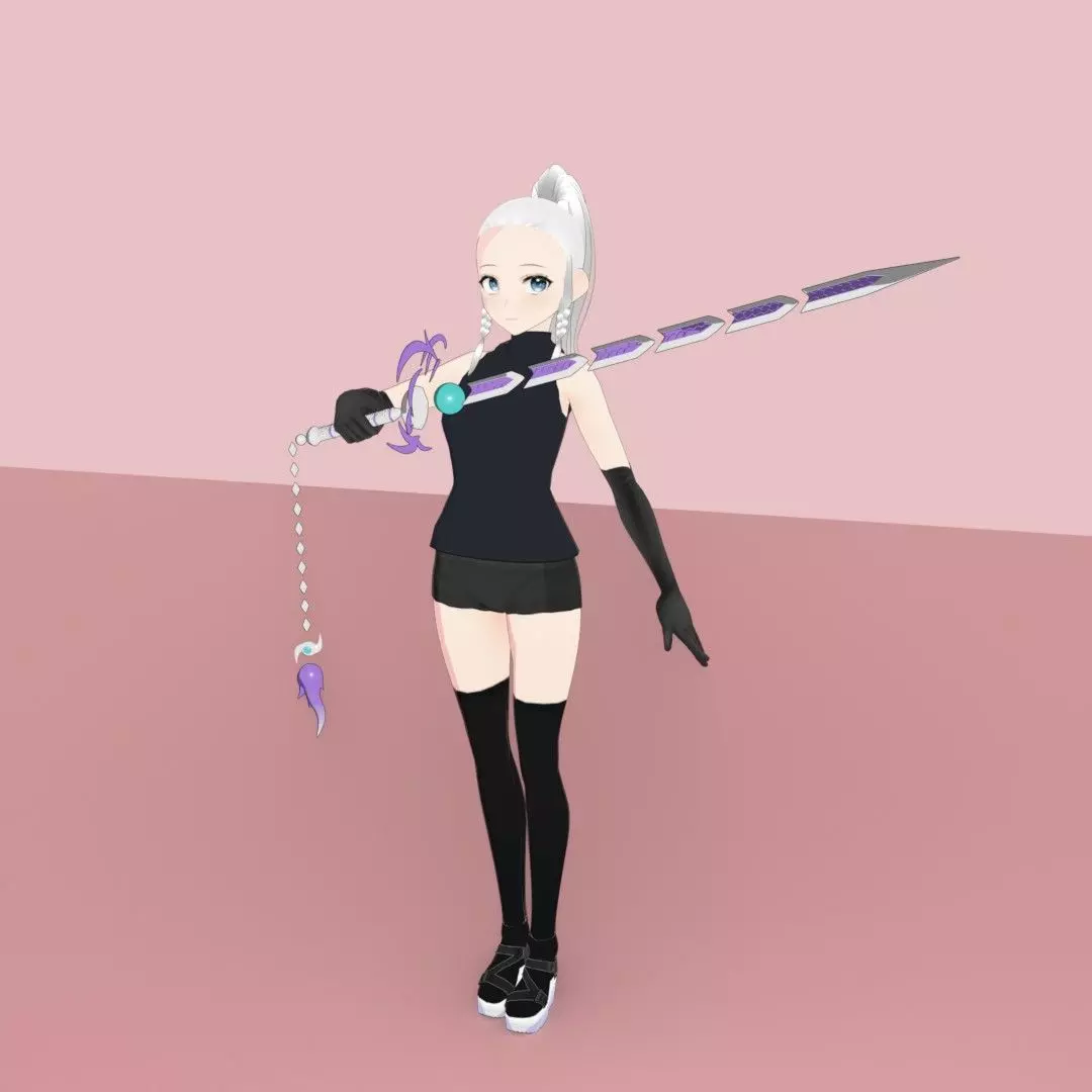 Swordsoul of Mo Ye Sword Low-poly 3D model_3