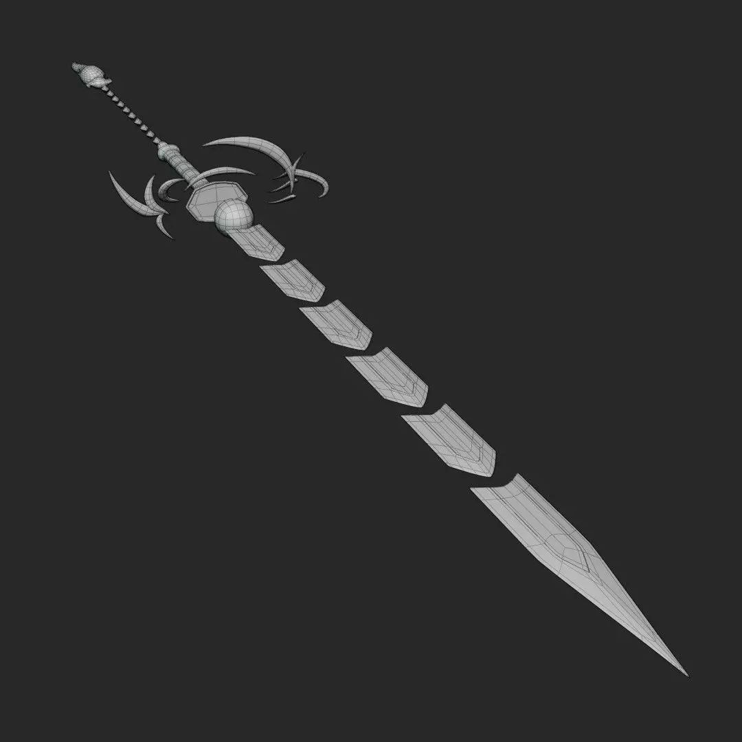 Swordsoul of Mo Ye Sword Low-poly 3D model_14