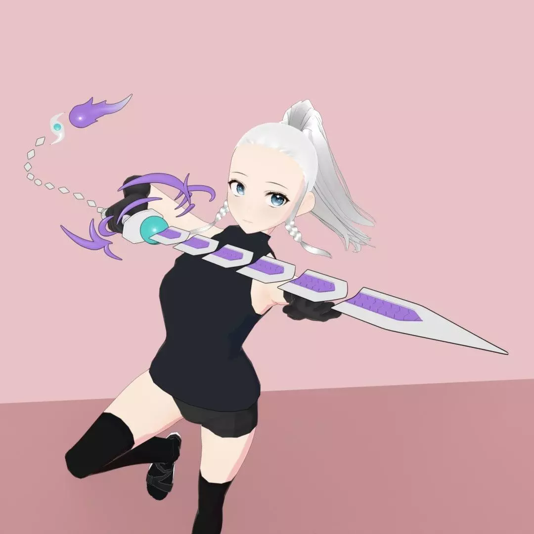 Swordsoul of Mo Ye Sword Low-poly 3D model_6