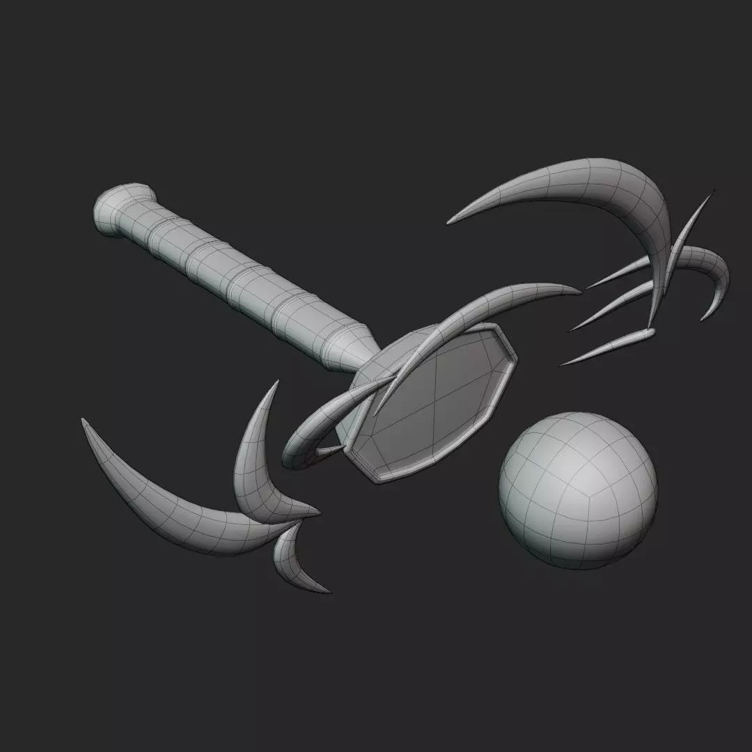 Swordsoul of Mo Ye Sword Low-poly 3D model_11