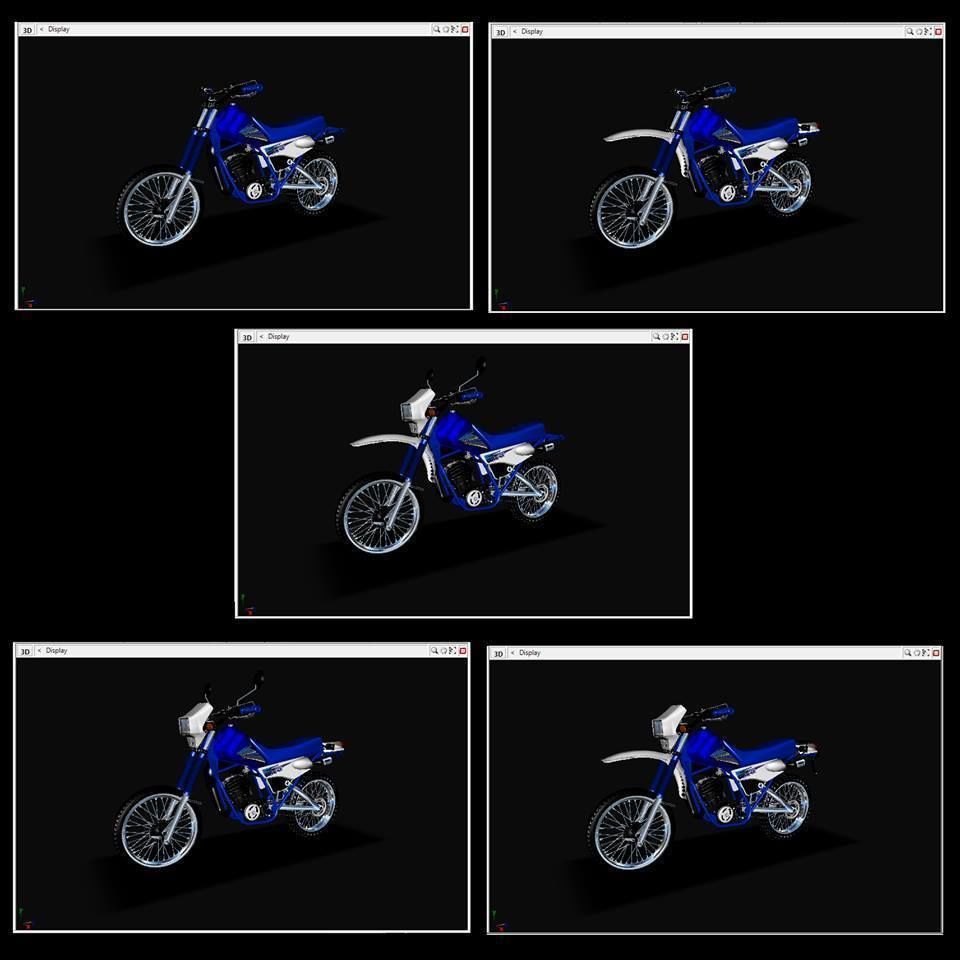 DT 175 YAMAHA Low-poly 3D model_3