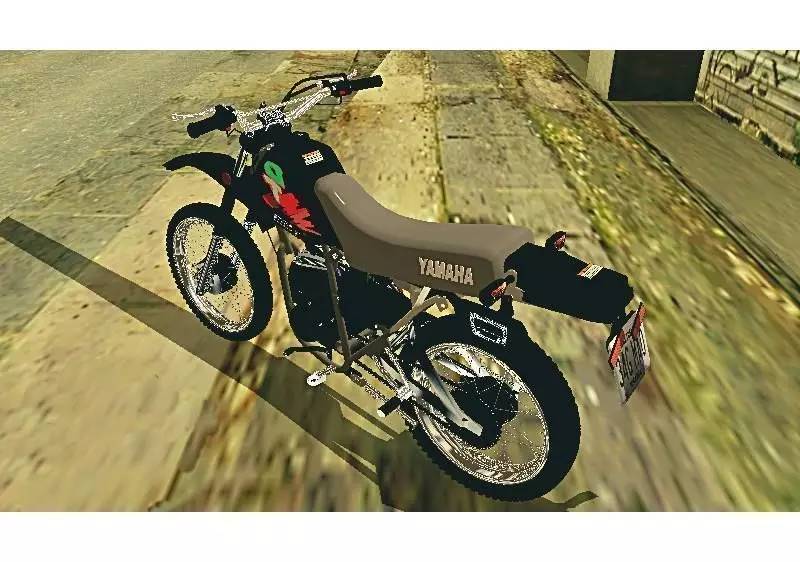 DT 175 YAMAHA Low-poly 3D model_0