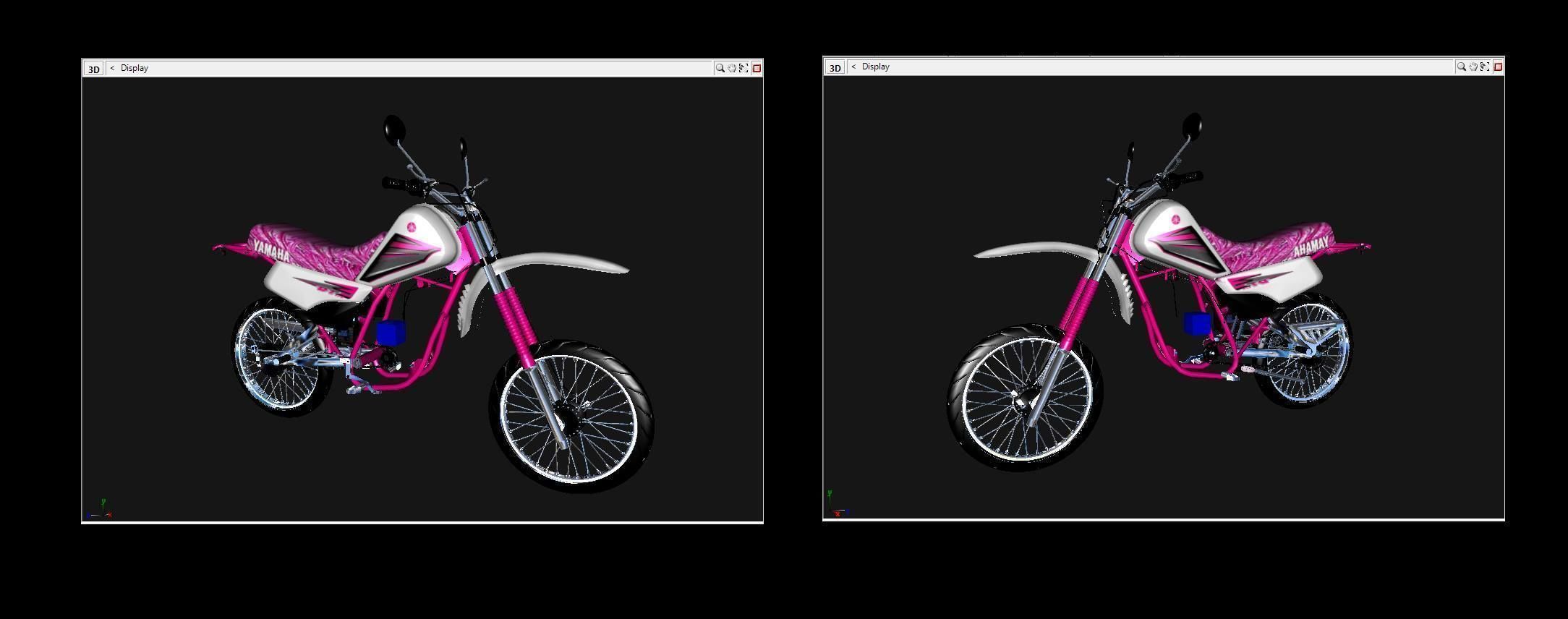 DT 175 YAMAHA Low-poly 3D model_6