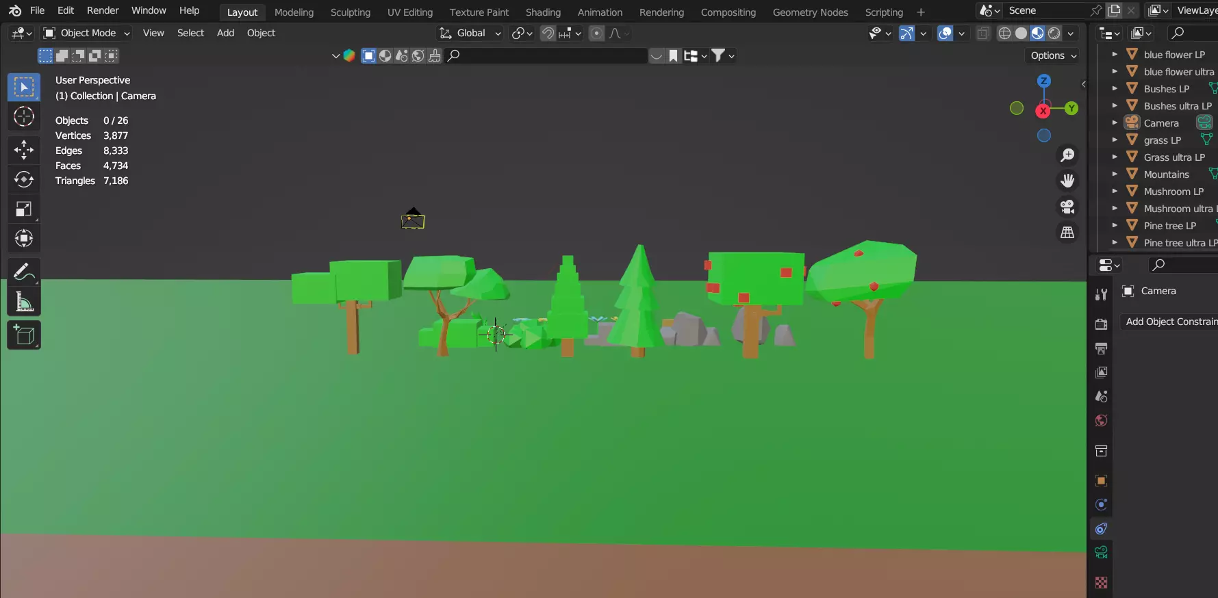 Low poly And Ultra low poly nature pack Low-poly 3D model_8
