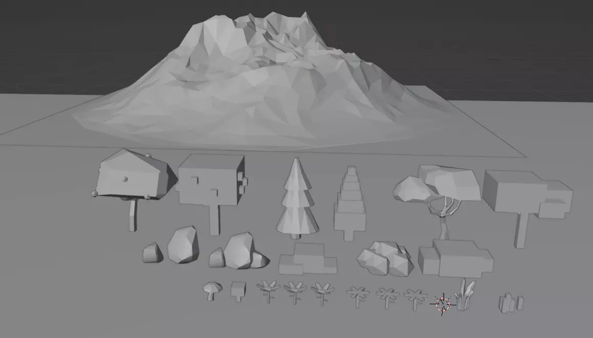 Low poly And Ultra low poly nature pack Low-poly 3D model_5