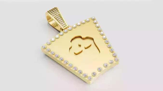 Arabic Letter Pendant 3D printable model 