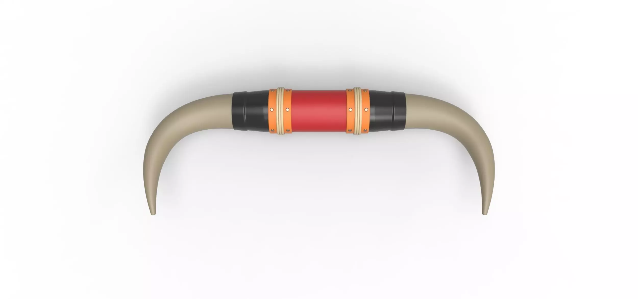 Bull horns for car ot truck Version 3 Scale 1 to 25 3D print model_4