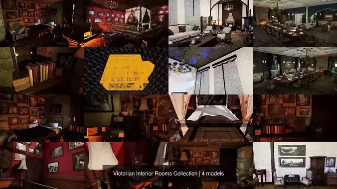 Victorian Interior Rooms Collection 