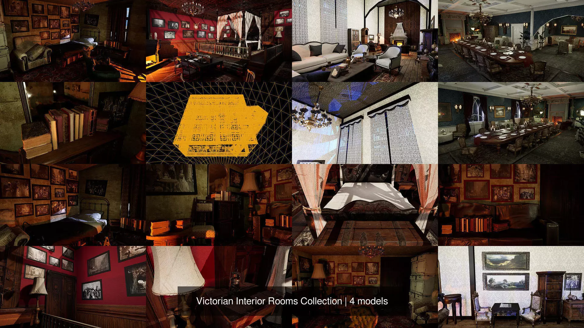 Victorian Interior Rooms Collection _0