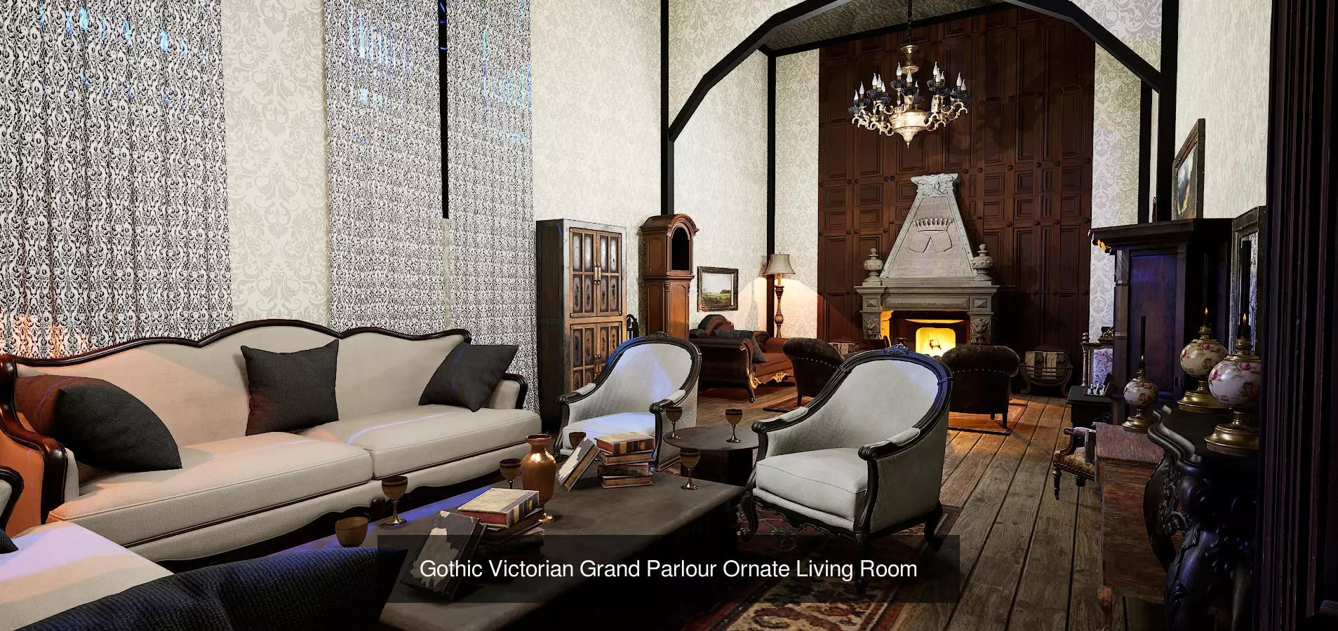 Victorian Interior Rooms Collection _6