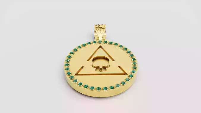 Skull Cutout Pendant  3D printable model   3D print model