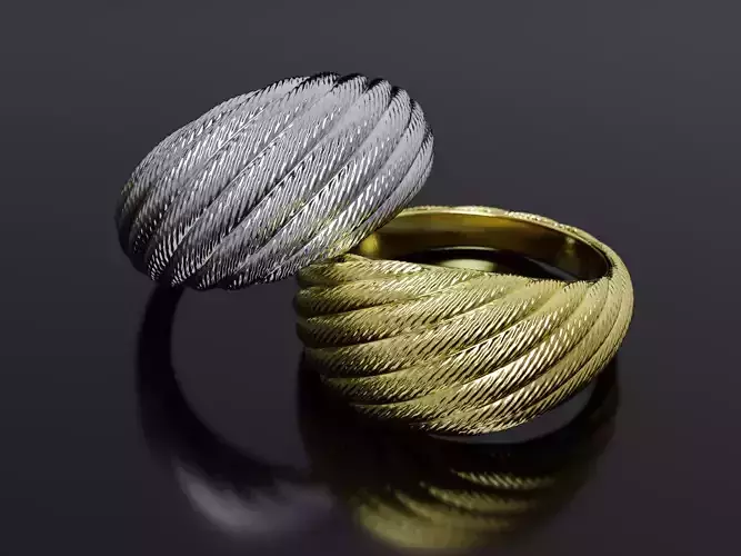 Rope Twist Dome Ring