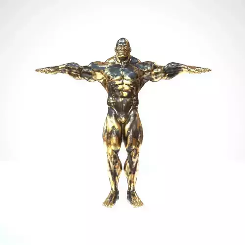 Supermuscular Sculpture Black and Gold T-Pose