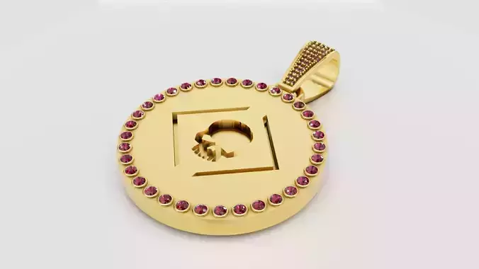 Inverted Skull Pendant  3D printable model 