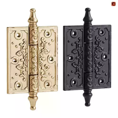 Black Cabinet Hinge 3D model