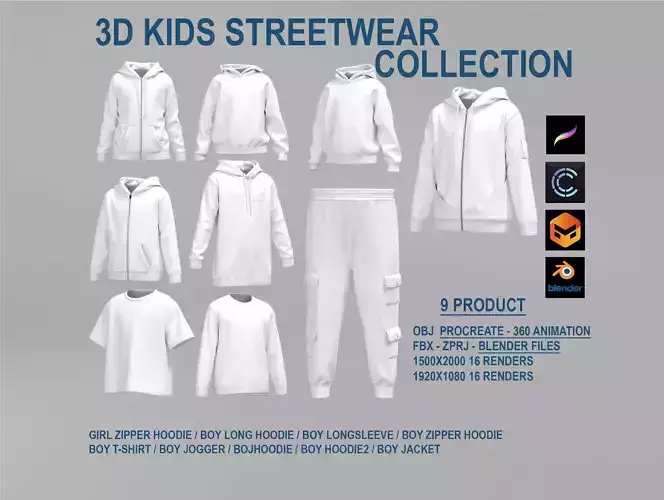 3D Kids Collection 3D model
