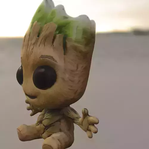 Baby groot plush Low-poly 3D model