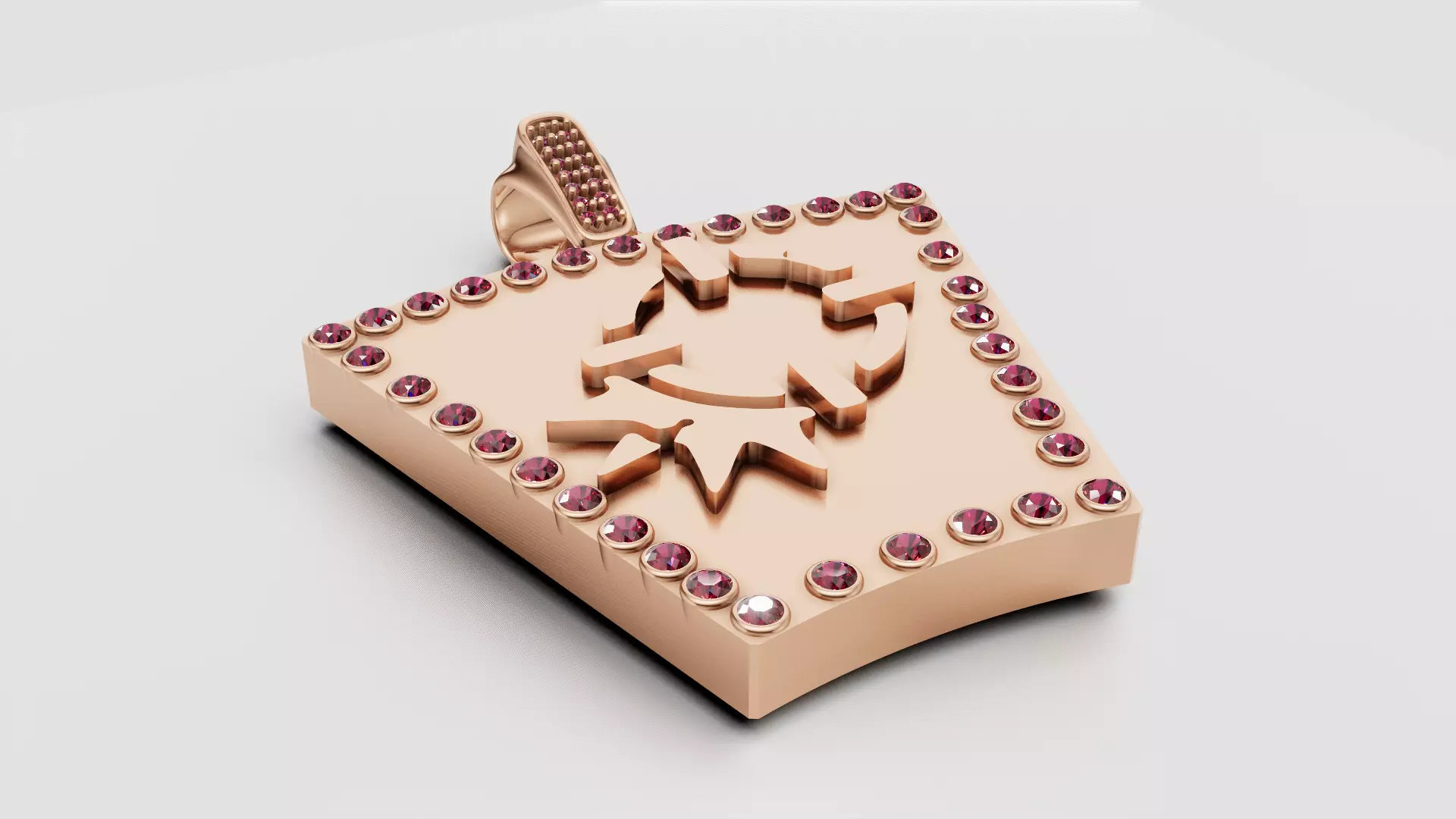 Gear And Star Pendant  3D printable model   3D print model_1