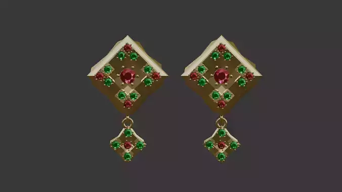 3D Printable Earrings Designs - Fashion Earring-21