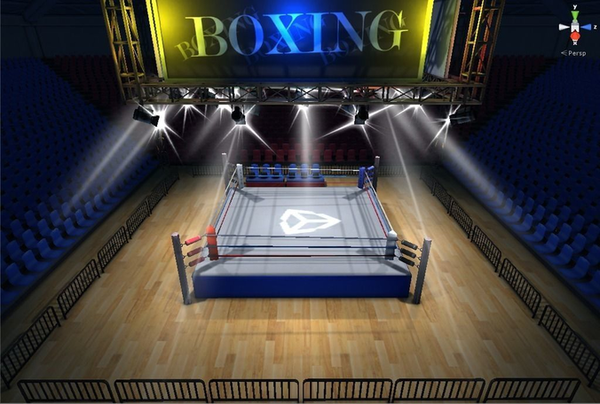 Boxing stadium Low-poly 3D model